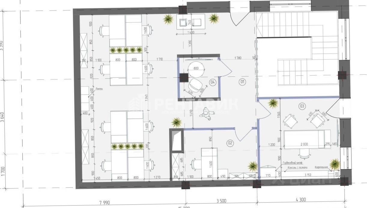 Офис Лофт-квартал Studio 12 площадью 217 квадратных метров