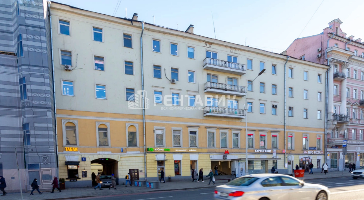 фасад дома, здание по адресу г Москва, Страстной б-р, д 6 стр 1