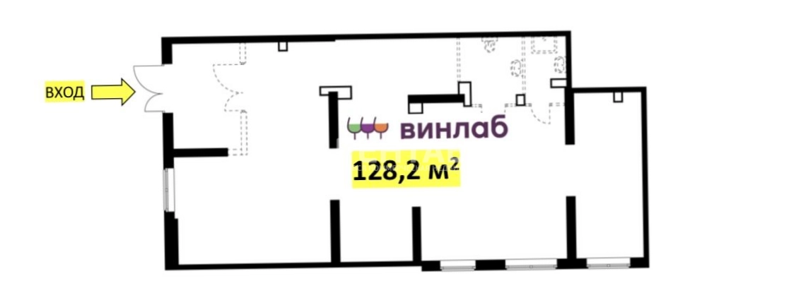 Помещение свободного назначения Открытый парк площадью 128 квадратных метров