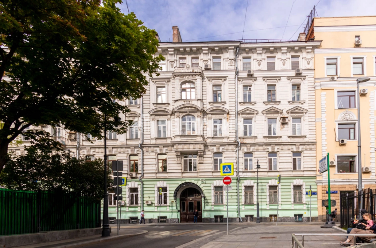 фасад дома, здание по адресу г Москва, Армянский пер, д 7