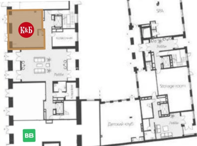 Помещение свободного назначения Cloud Nine площадью 234 квадратных метров