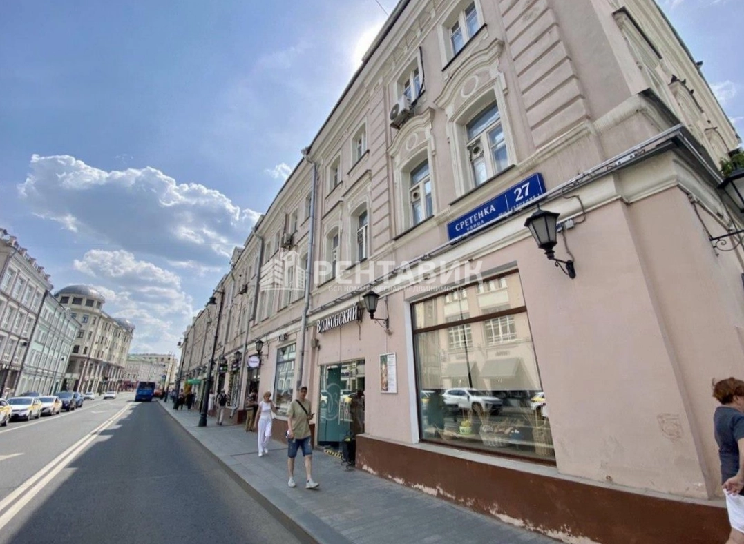 фасад дома, здание по адресу г Москва, ул Сретенка, д 27 стр 1