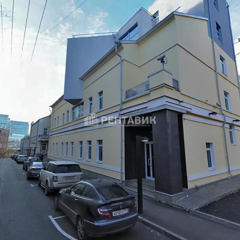 фасад дома, здание по адресу г Москва, пер Пушкарёв, д 9