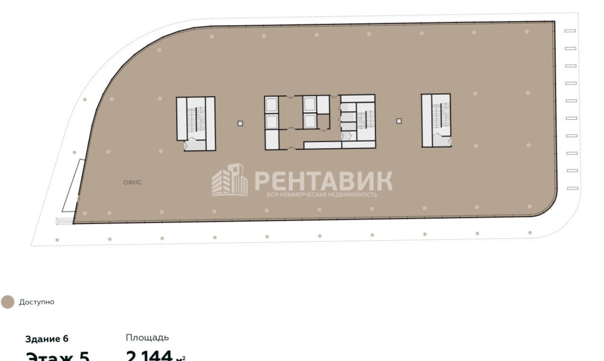 Офис Сколково Парк, корпус 6 площадью 4288 квадратных метров