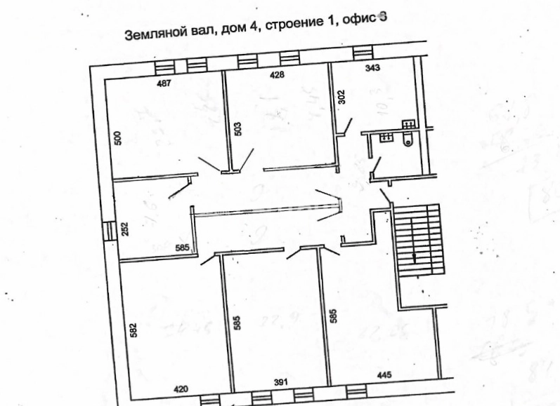 Офис Земляной Вал, 4с1 площадью 170 квадратных метров