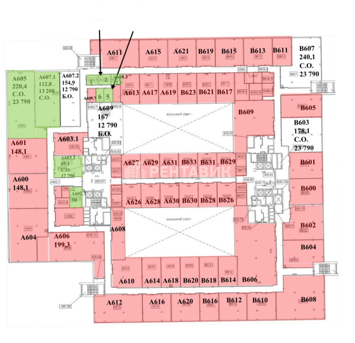 Офис Grand Setun Plaza / Гранд Сетунь Плаза площадью 240 квадратных метров