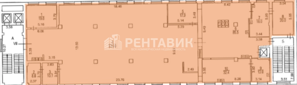 Помещение свободного назначения Рассвет. Корпус 5 площадью 555 квадратных метров
