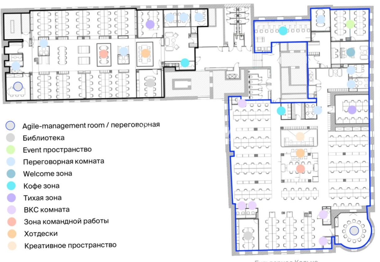 Офис Галерея Актер площадью 593 квадратных метров