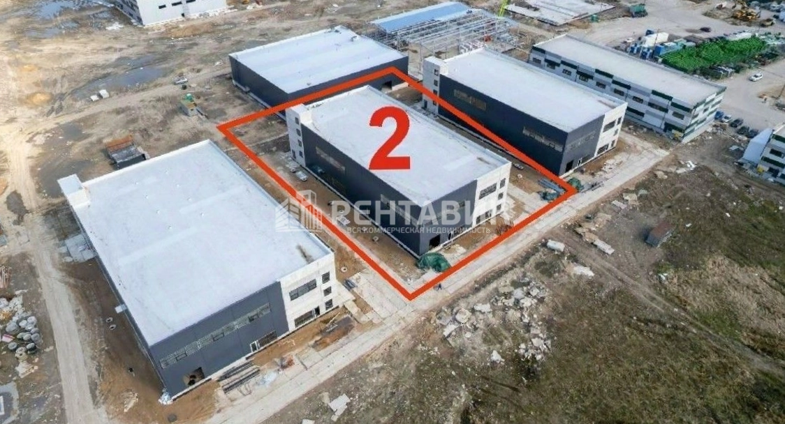 фасад дома, здание по адресу Ленинградская обл, Всеволожский р-н, тер Массив Порошкино, Промышленный пр-д, зд 21