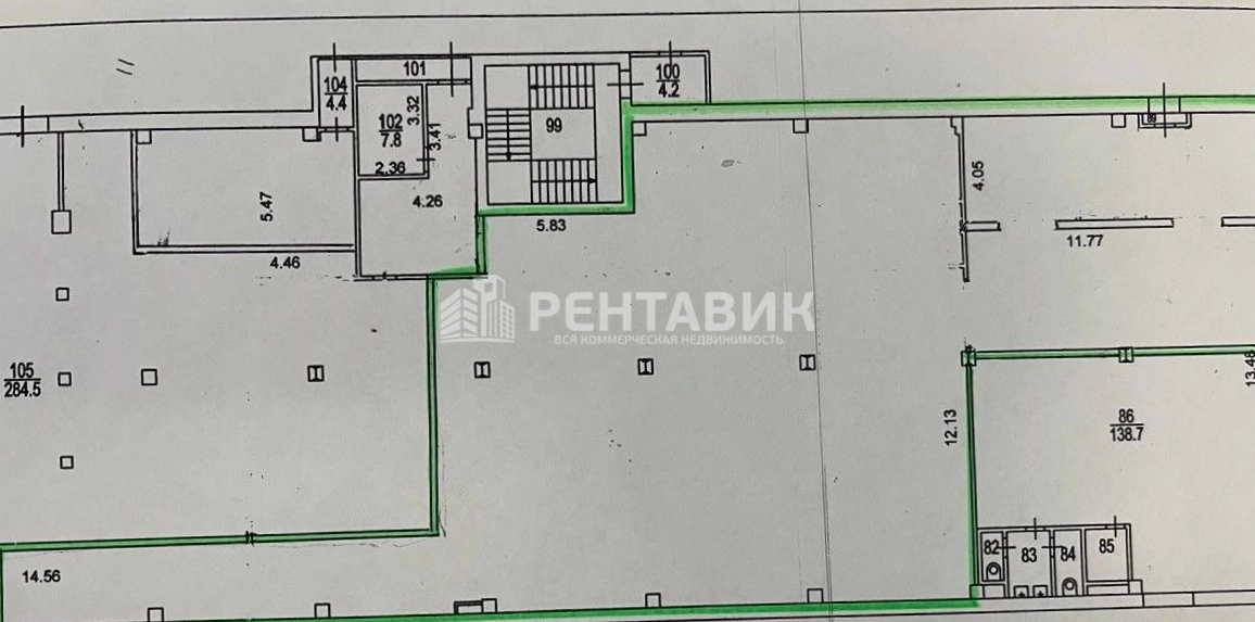 Офис Отель Панорама площадью 495 квадратных метров