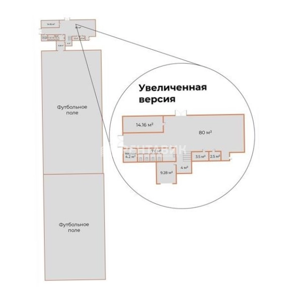 Помещение свободного назначения Приморский, 50а площадью 1745 квадратных метров