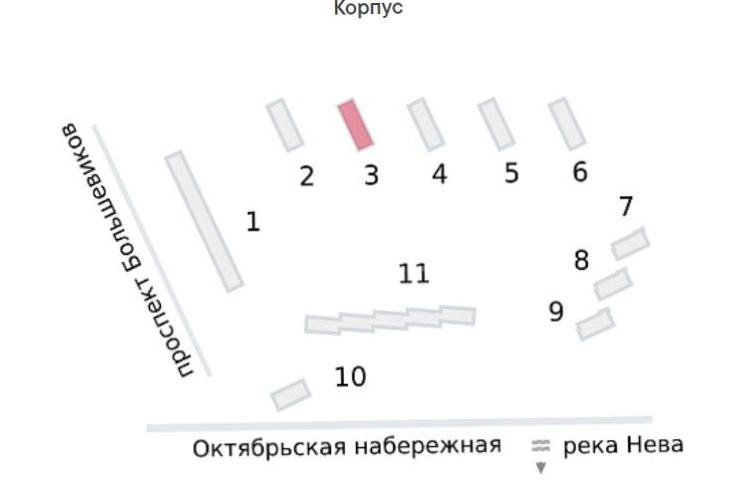 Помещение свободного назначения Октябрьская набережная площадью 179 квадратных метров