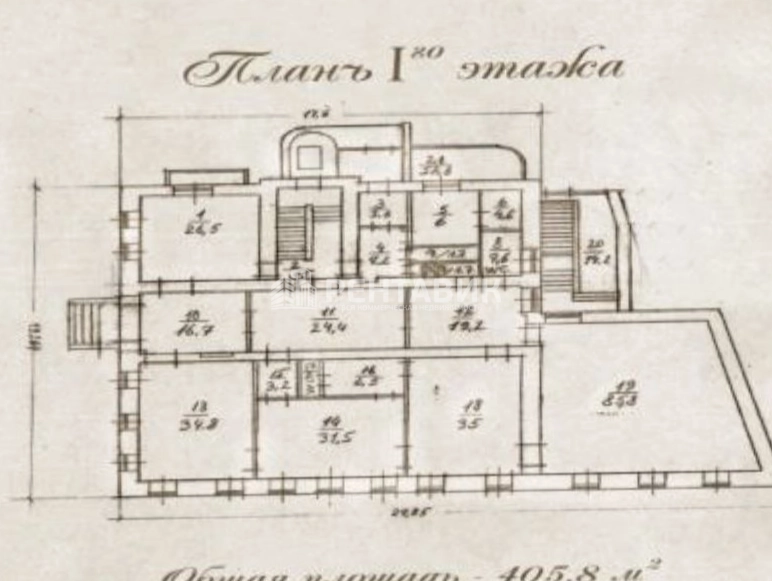 Здание целиком Остоженка, 24 площадью 1502 квадратных метров