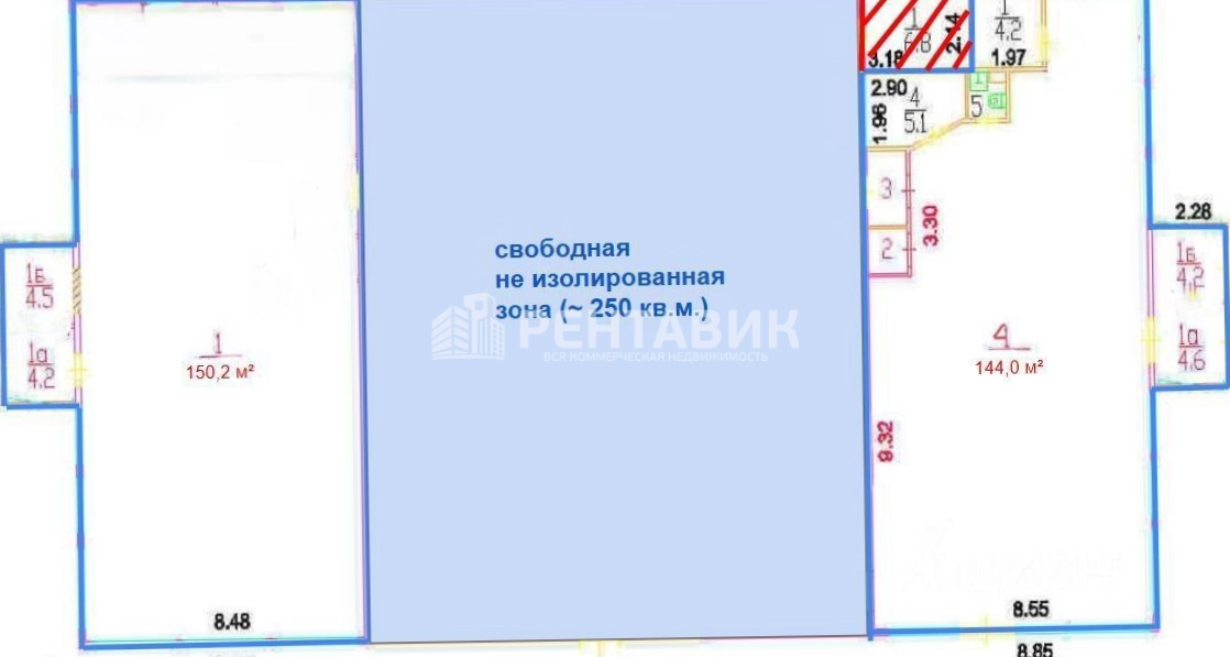 Помещение свободного назначения Раменки, 25 площадью 144 квадратных метров