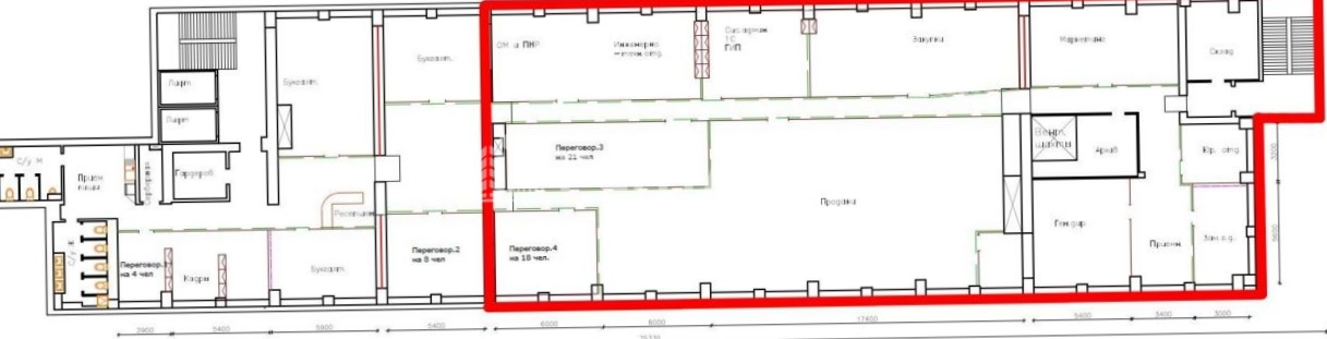 Офис РТС Семёновский, корпус 47 площадью 983 квадратных метров