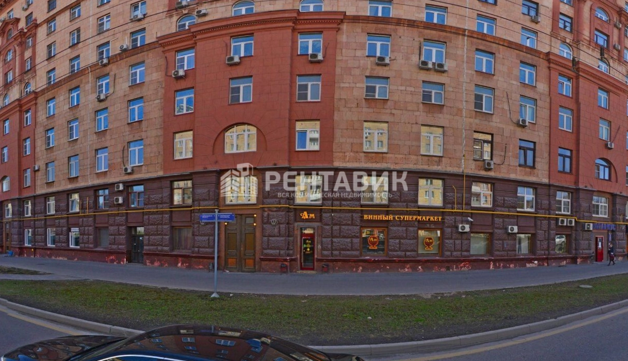 фасад дома, здание по адресу г Москва, Ленинградский пр-кт, д 75 к 1