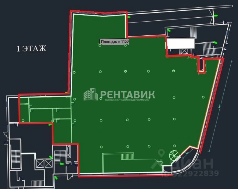 Торговая площадь Садовая Галерея площадью 1100 квадратных метров