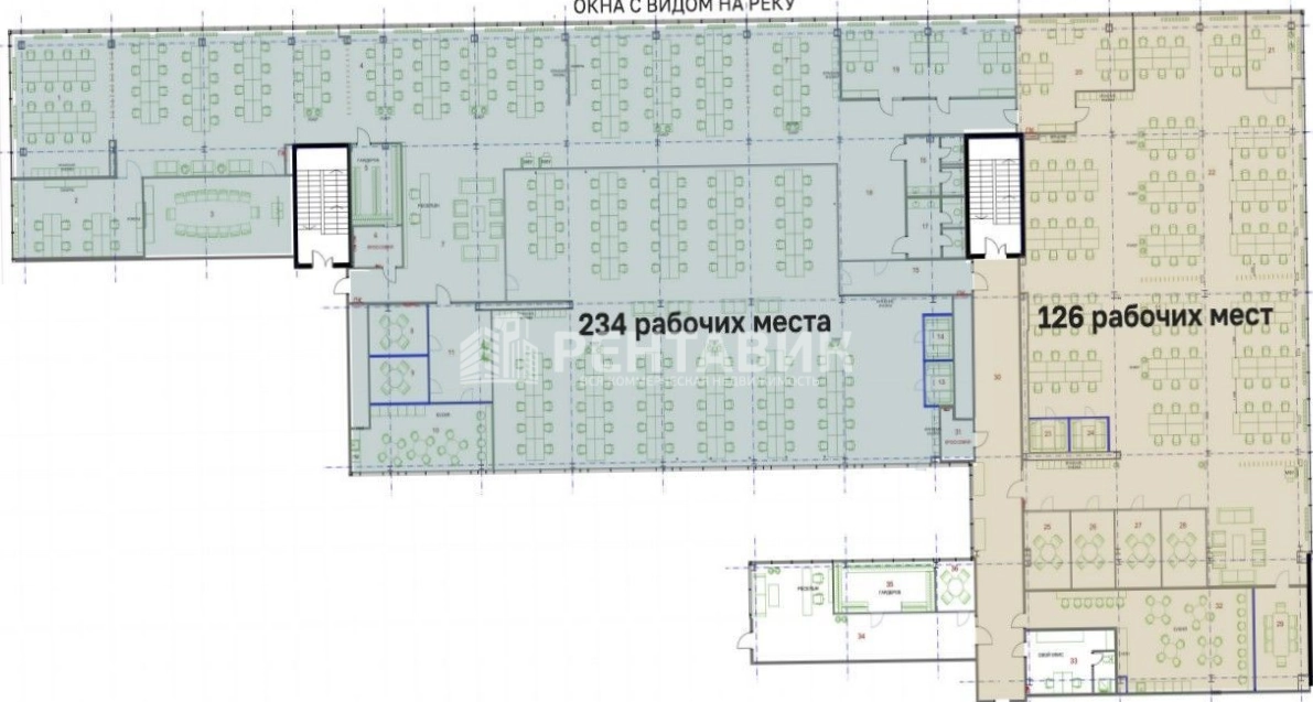 Офис Симонов Плаза площадью 750 квадратных метров