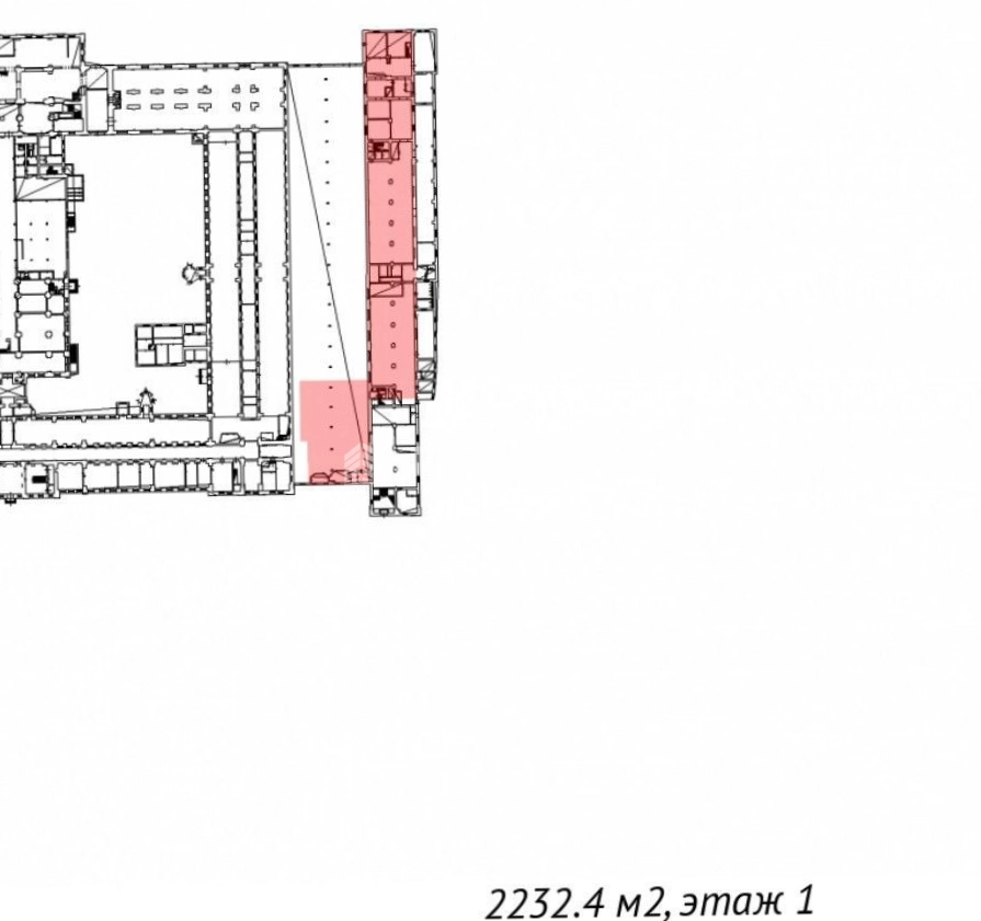 Торговая площадь Арсенал, Комсомола 2 площадью 2232 квадратных метров