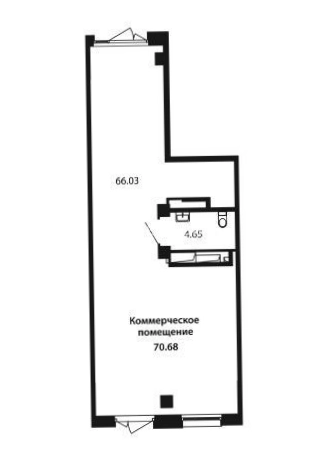 Помещение свободного назначения Полис Новоселье площадью 71 квадратных метров