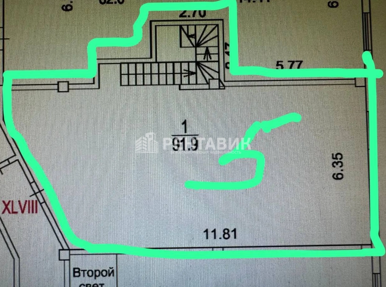 Офис Рублевское, 22к2 площадью 130 квадратных метров