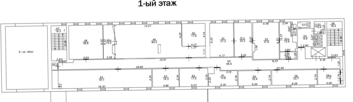 Офис Верхняя Красносельская, 16с1-3 площадью 1837 квадратных метров