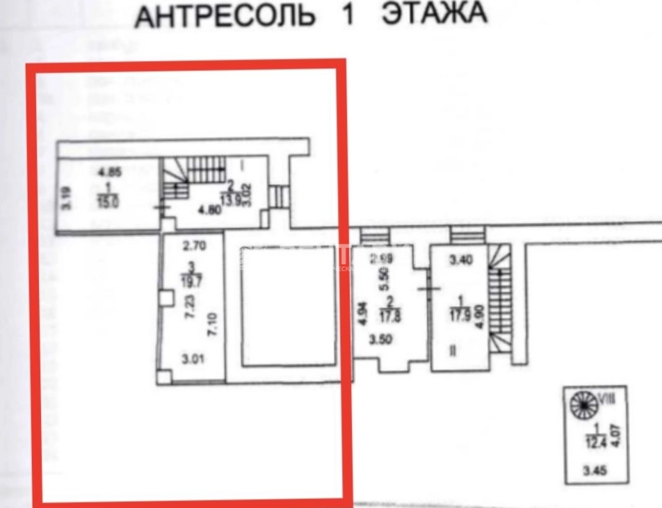 Помещение свободного назначения Тверская, 15 площадью 232 квадратных метров