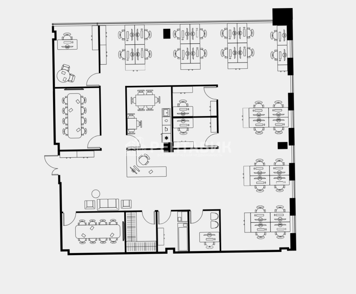 Офис ОСТАНКИНО BUSINESS PARK, корпус 6 площадью 267 квадратных метров