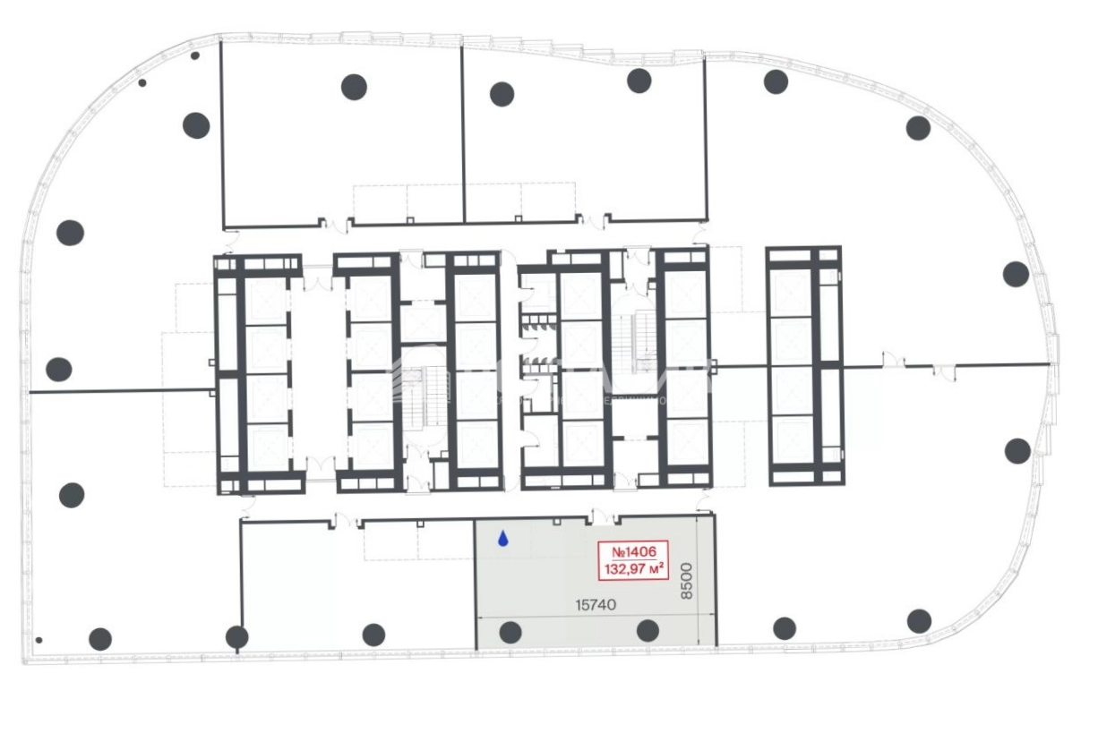 Офис TOP Tower площадью 133 квадратных метров