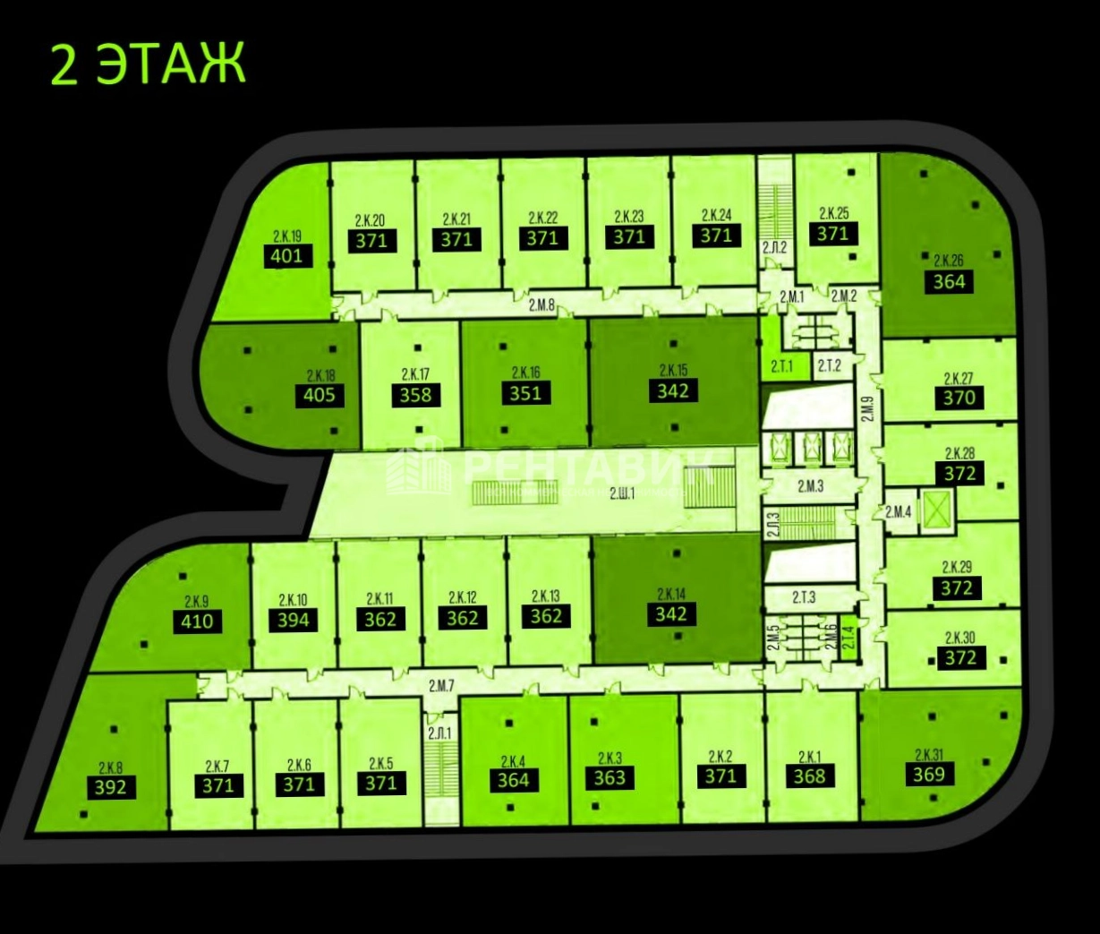 Офис Апсайд Теч Сколково, корпус Альфа площадью 2835 квадратных метров