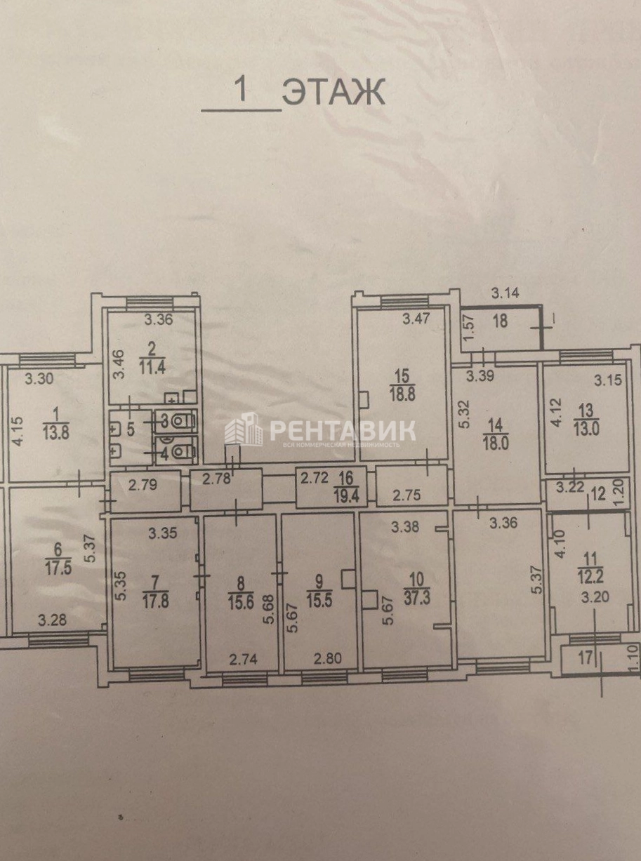 Офис Верхняя Красносельская, 10к7А площадью 240 квадратных метров