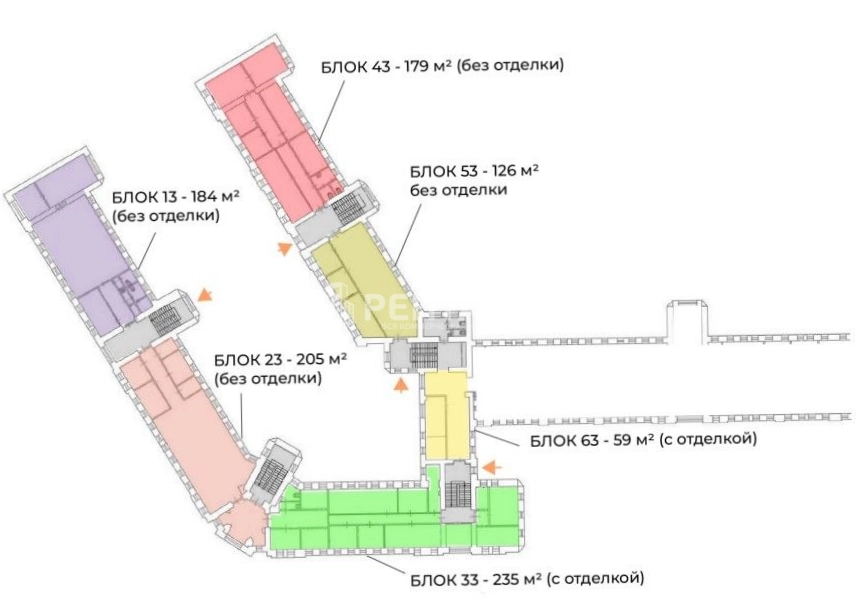 Офис Гиляровского, 65с1 площадью 213 квадратных метров