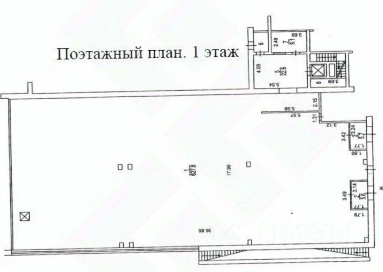 Помещение свободного назначения Асеева 3-11 площадью 1120 квадратных метров