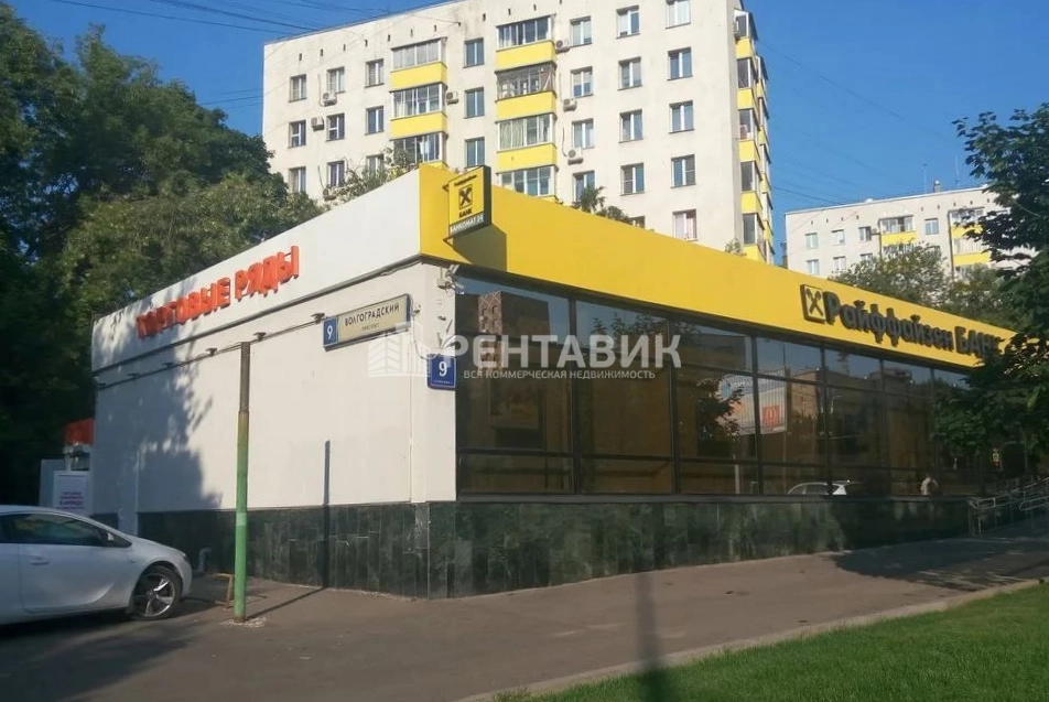 фасад дома, здание по адресу г Москва, Волгоградский пр-кт, д 9 стр 1