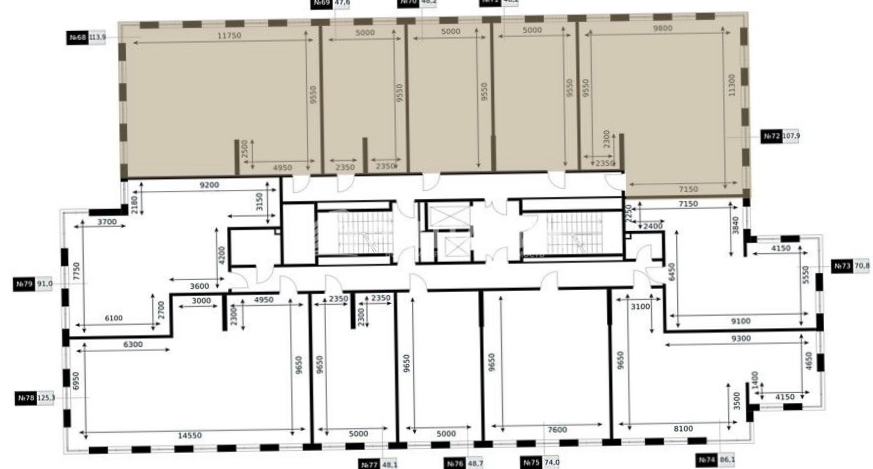 Офис Fili Residence / Фили Резиденс площадью 250 квадратных метров