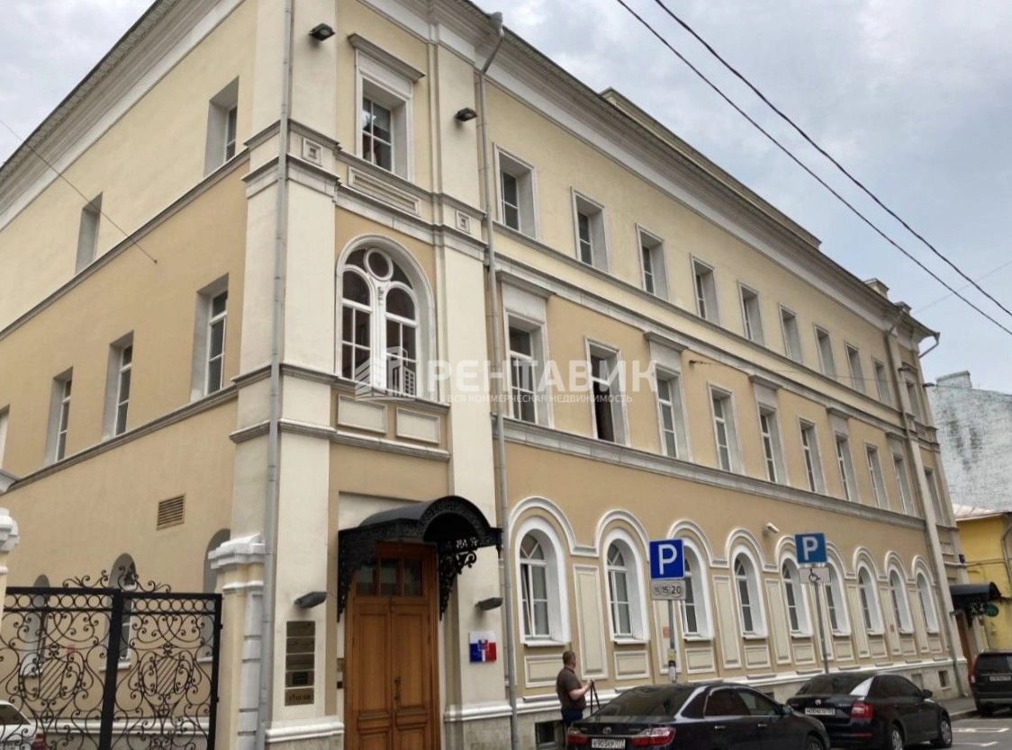 фасад дома, здание по адресу г Москва, Милютинский пер, д 10 стр 1