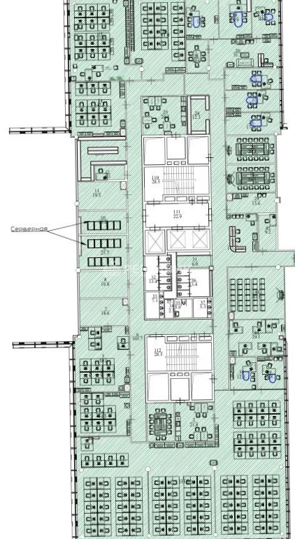 Офис Comcity, Фаза Альфа площадью 1600 квадратных метров