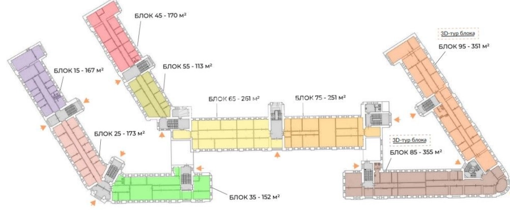 Офис Гиляровского, 65с1 площадью 261 квадратных метров