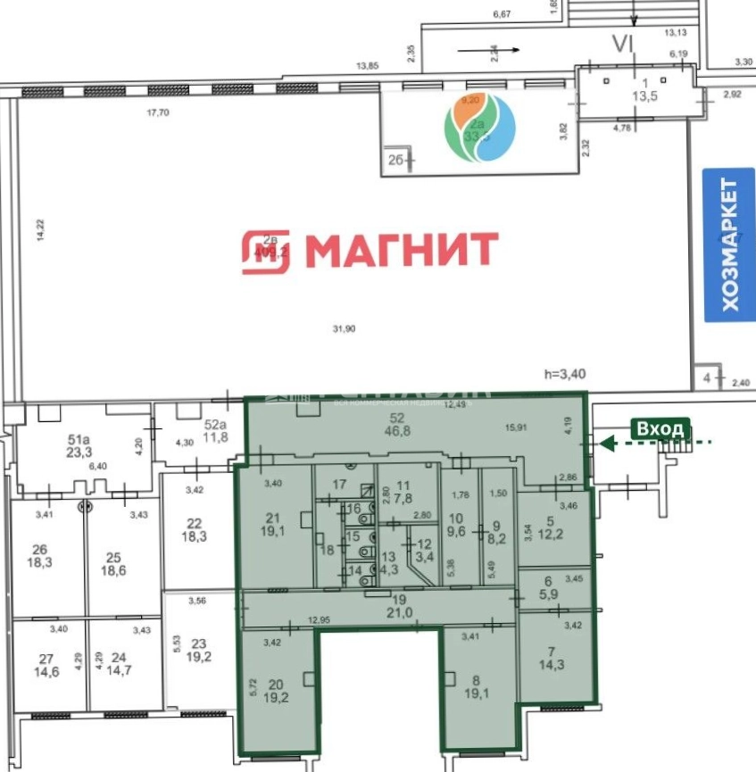 Помещение свободного назначения Братеевская, 16к1 площадью 205 квадратных метров