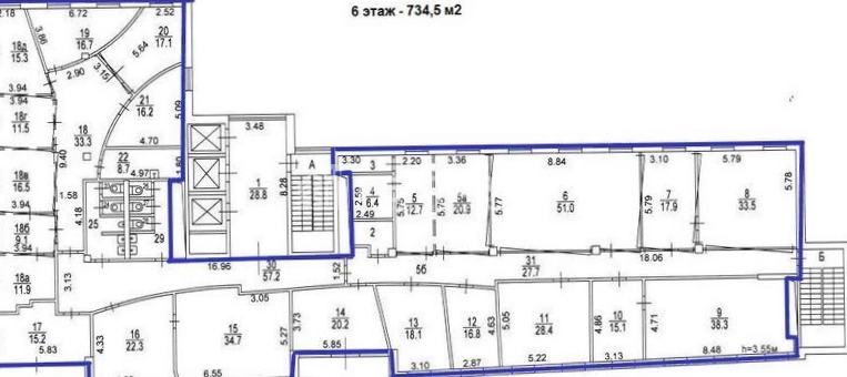 Офис Саввинская, 11 площадью 734 квадратных метров