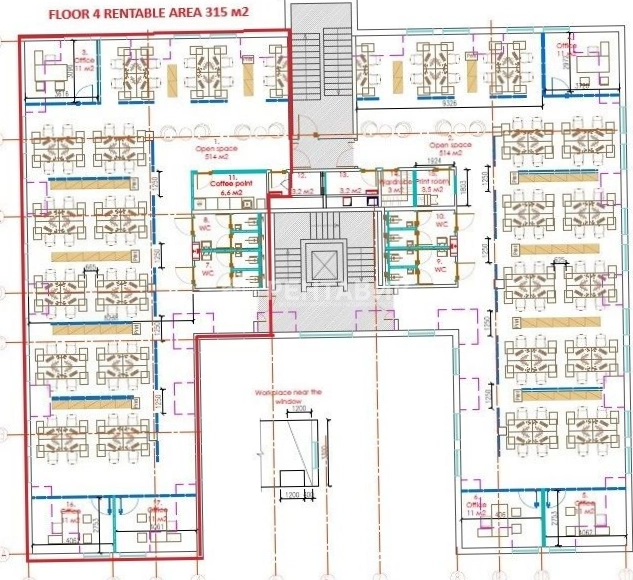Офис Дом Немецкой Экономики площадью 315 квадратных метров