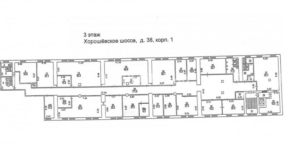 Офис Хорошевское, 38к1 площадью 1381 квадратных метров
