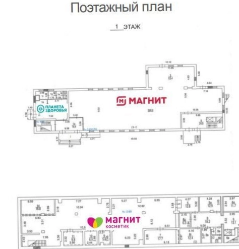 Торговая площадь Дыбенко 28с2 площадью 833 квадратных метров