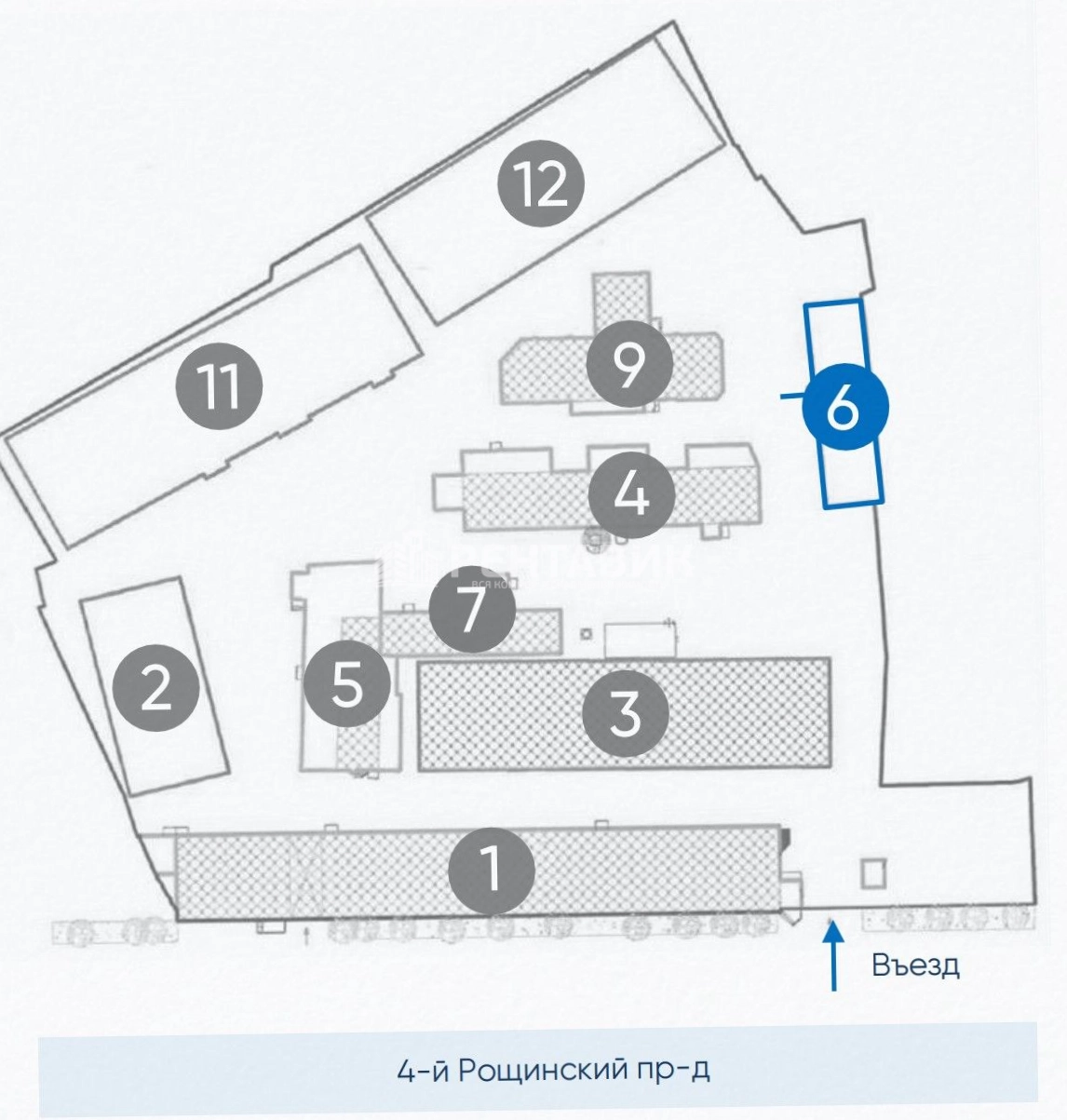 Здание целиком Рощинский, строение 6 площадью 205.4 квадратных метров