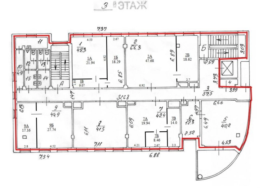 Офис Таганская, 34с3 площадью 417 квадратных метров