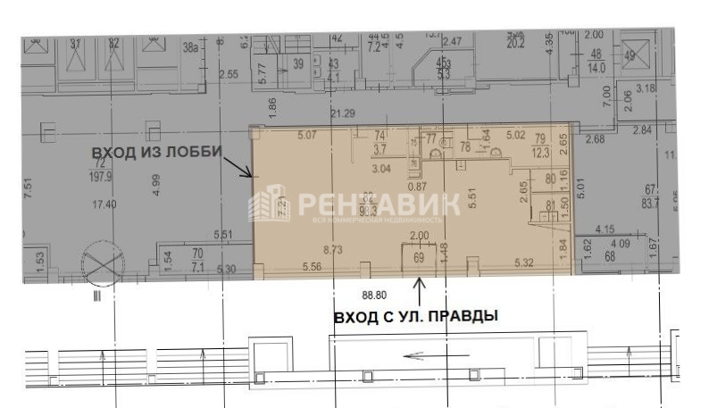 Торговая площадь Северное Сияние площадью 127 квадратных метров