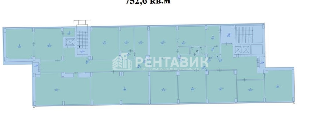 Офис Нагатинская, 1 площадью 752.6 квадратных метров