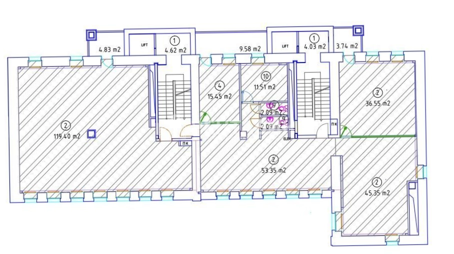 Офис Сретенка комплекс площадью 351 квадратных метров