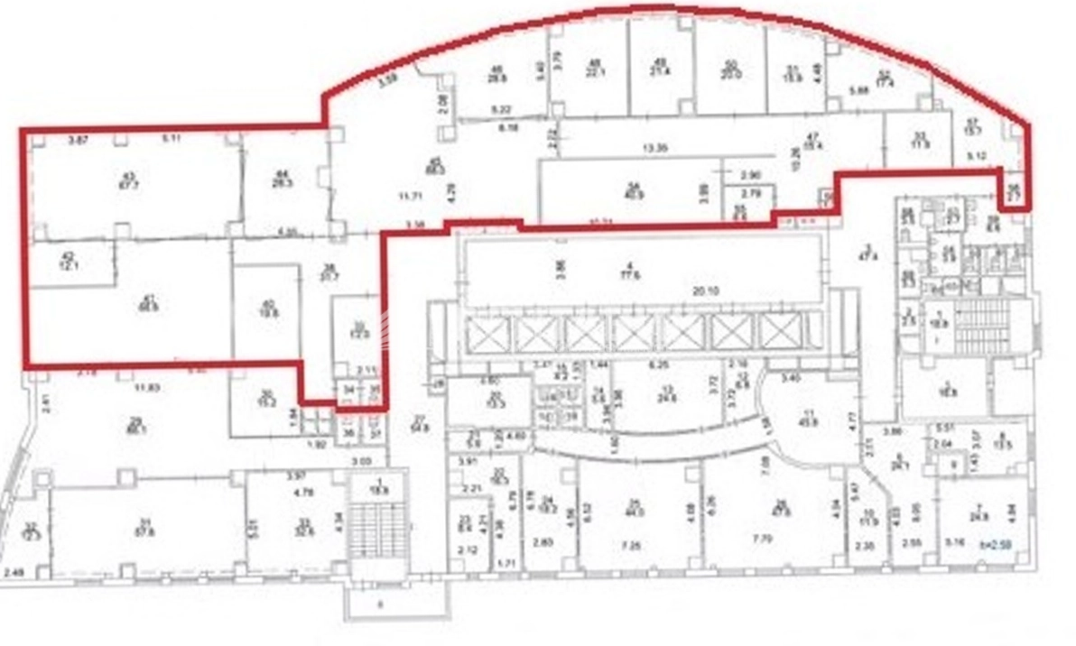 Офис Кутузов площадью 828 квадратных метров