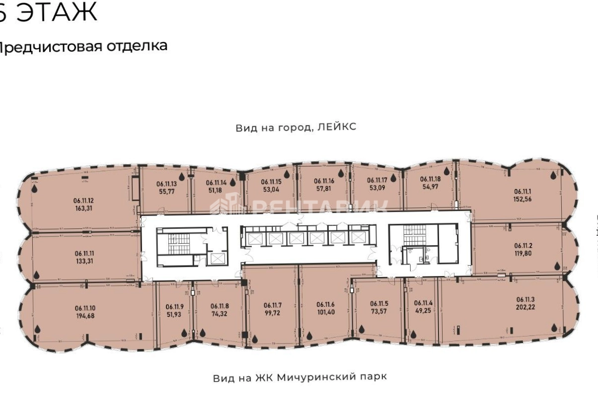 Офис Лейкс 2 площадью 3403.1 квадратных метров